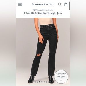 Abercrombie & Fitch Ultra high rise 90s straight jeans